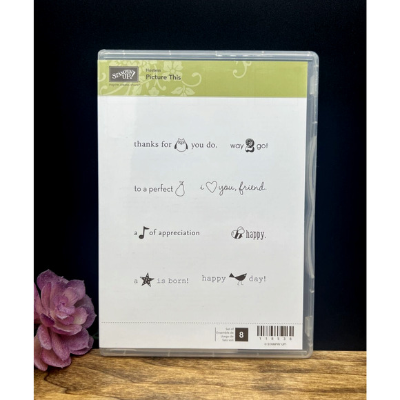 Stampin Up - Hostess Picture This , Retired 8 stamps NEW in Pack - Picture 1 of 3